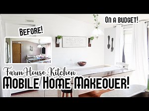 MOBILE HOME MAKEOVER ON A BUDGET! | COASTAL FARMHOUSE KITCHEN RENOVATION