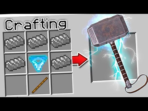 CRAFTING THOR'S HAMMER IN MINECRAFT!!