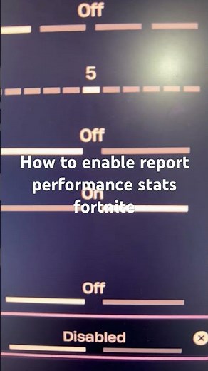 How to enable report performance stats fortnite