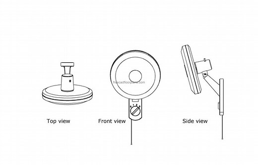 Wall Mounted Fan - Free CAD Drawings