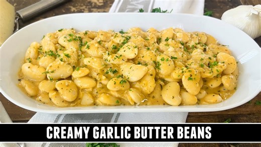 Creamy garlic butter beans | Easy & delicious recipe