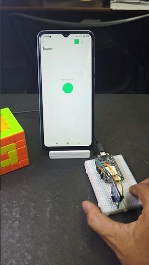Touch Detection on Mobile 📱 | ESP8266 + Touch Sensor + Blynk IoT ✨#esp8266 #smartphone #arduino