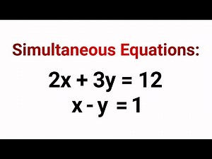 Solving Simultaneous Equations Using Substitution Method - GCSE Maths