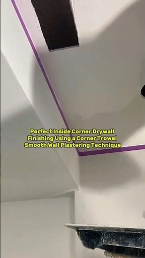 Perfect Inside Corner Drywall Finishing Using a Corner Trowel | Smooth Wall Plastering Technique