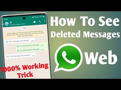 how to see deleted messages on whatsapp web | how to read deleted messages on whatsapp web