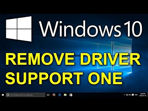 ✔️ Windows 10 - Remove Driver Support One - Unwanted Program