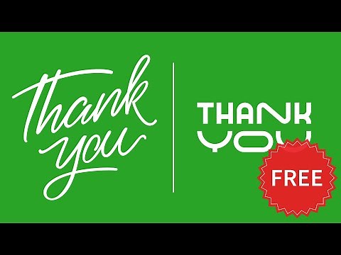Thank You - Free Green Screen Animations