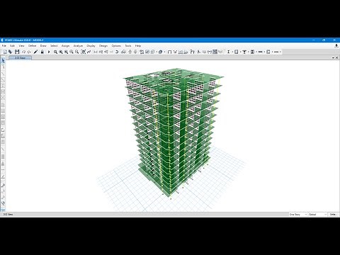 عمل موديل ETABS لبرج سكني مكون من 16 دور + ادخال احمال الرياح والزلازل (PART1) ETABS V20
