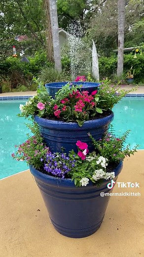 DIY Solar Flower Planter Fountain for Your Garden