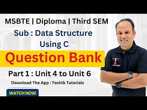 Part 2 | Data Structure Using C | DSU | Question Bank | Toshib Tutorials
