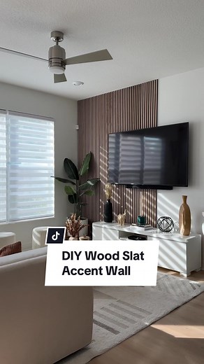 Transform Your TV Wall with DIY Wood Slat Accent Wall