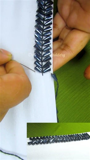 Sew Black Beads onto Fabric with Precision – Complete Guide #handcraft #tutorial