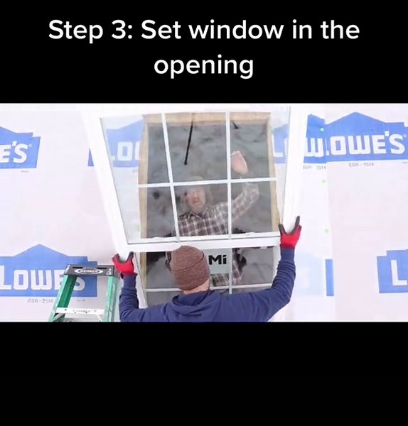 How to install a window! #fyp #fy #trending #viral #icestorm2021 #galentinesday #window #windowsill #windowchallenge #howto #construction #diy