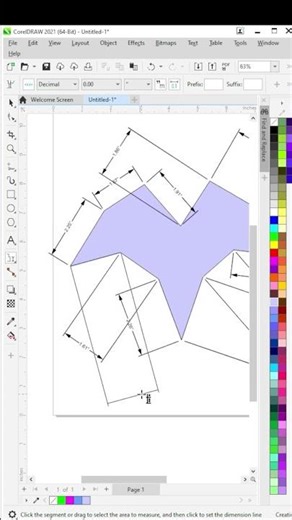 How to use Segment Dimension Tool in CorelDraw Part 40 #coreldraw #viral