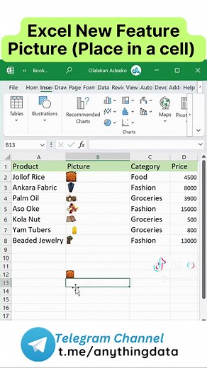 Excel New Feature Picture (Place in a cell)