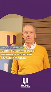 Você é da área da saúde e deseja cursar mestrado com 60% de desconto? 🧑‍⚕️🏥 Estão abertas as inscrições para o curso de Mestrado Profissional em Saúde no Ciclo Vital da Universidade Católica de Pelotas. Estão sendo oferecidas 30 vagas que serão distribuídas nas seguintes linhas de pesquisa: 👉🏼Atenção à Saúde no Ciclo Vital 👉🏼Avaliação de Serviços e Tecnologias em Saúde 👉🏼Promoção e Educação em Saúde Até o dia 14 de novembro, você pode realizar a sua inscrição! Confira o edital completo e