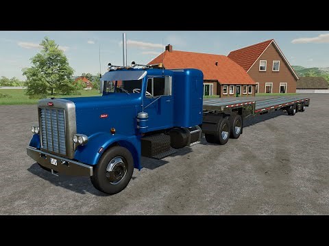 FS22 Peterbilt 359 + Reitnouer Drop Miser Farming Simulator 22 Mods