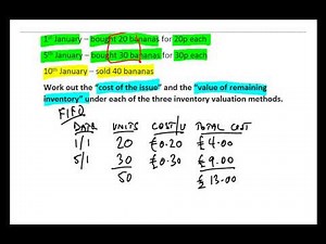 Inventory valuation using FIFO