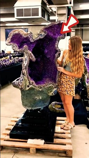 Magical Crystal Born from Volcano – Amethyst Geode |🌋🔮| #shorts #sciencefacts