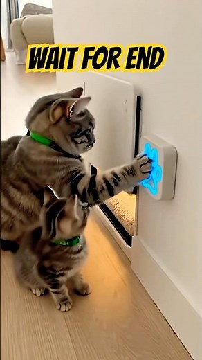 Smartest Cat and Kitten EVER? Opens a Sensor Door Like a Pro! 😼🚪✨