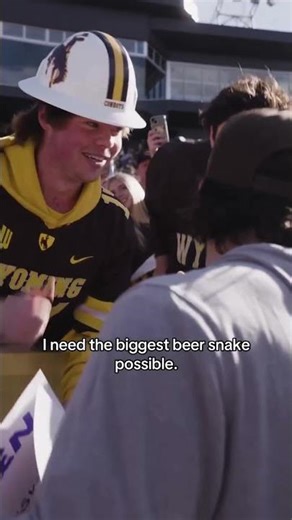 Josh Allen calling for a beer snake was epic 😂 (via @buffalobills, @joshallenqb, @uofwyoming/IG)