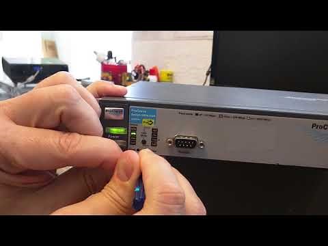 HP Procurve Reset Switch to Factory Defaults