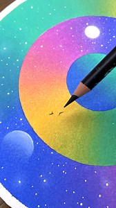 402K views · 5.1K reactions | Surreal drawing with rainbow colors  #rainbow #pastel #drawing #colours #space #sky #star #beautiful #circledrawing #artroom | Art Room | Facebook