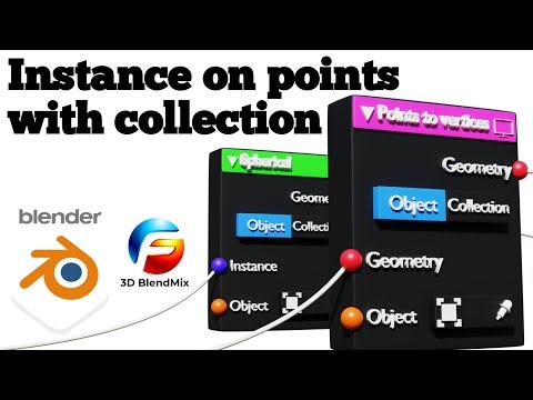 How to use Instance on points node with collection in Blender | learn blender geometry nodes