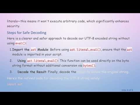 How Python Decodes UTF-8 Encoding Safely and Effectively