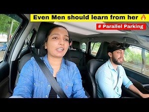 Teaching her Front Parallel Parking in the most easiest way 🔥