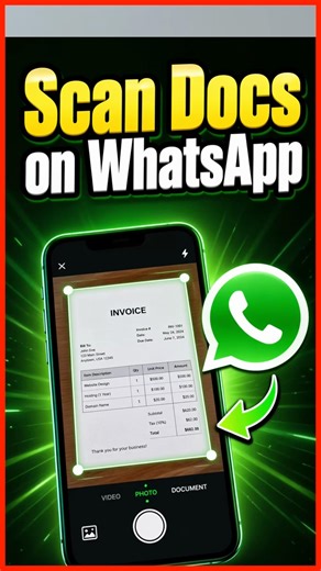 Scan Documents on WhatsApp Without Any App #WhatsApp #DocumentScanner