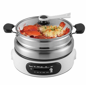 TOYOMI Stainless Steel Multi Cooker with Grill Pan 4.5L MC 6969SS