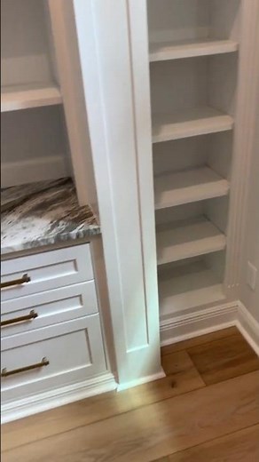Custom Built-In Shaker Open Bookcase with Soft Close Doors and Drawers
