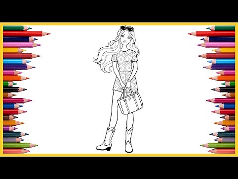 Barbie Coloring Pages | Barbie Coloring Book | Draw and Colors
