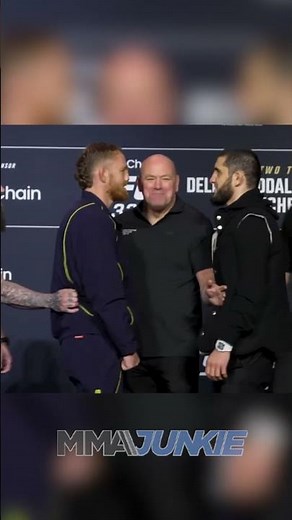 JDM and Islam Makhachev face off at UFC 322 presser