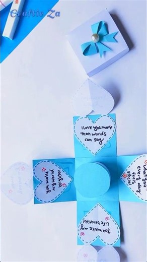 “DIY Explosion Gift Box 💙 Easy Romantic Craft Idea | Perfect Surprise Gift!”