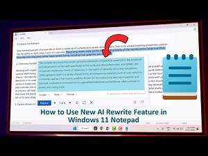 How to Enable New AI Rewrite in Notepad for Windows 11