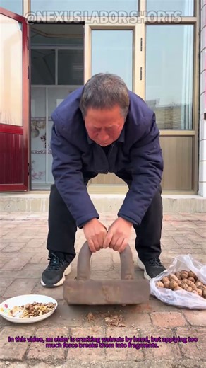 Walnut Cracking Mishap: Over-Force Breaks Nuts into Pieces