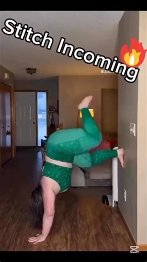 Wall Handstand Split Challenge 🔥 Try This If You’re Strong! #fitness #shorts