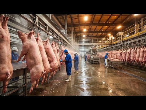 How Bacon Is Produced Today Inside a Modern Pork Processing Factory Full Process
