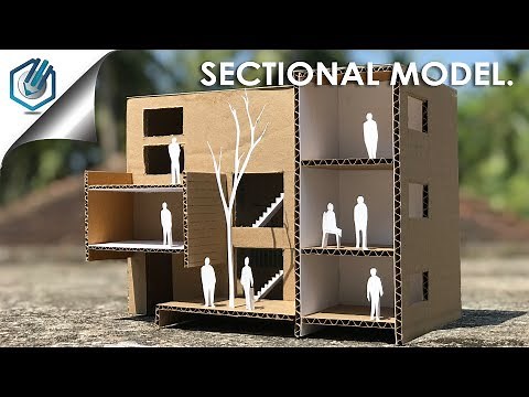 How to make architecture building section model- out of cardboard-