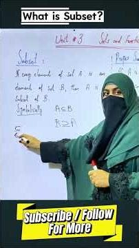 What is a Subset ? #mathematics #9th #class #subset #newbook #shorts #fypシ゚viral #foryou #learning