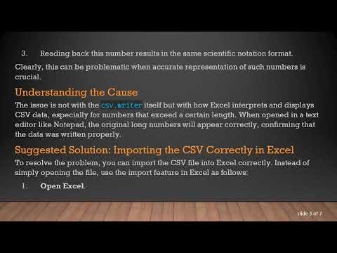 How to Properly Format Long Numbers in CSV Using Python csv.writer