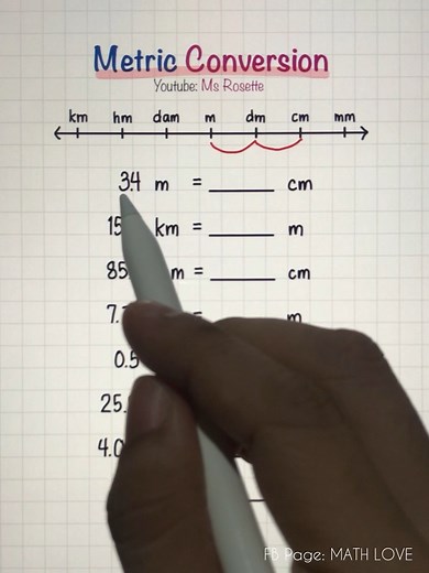 4.2M views · 15K reactions | Master Metric Conversions with This Simple Metric Line Trick! | Math Love | Facebook
