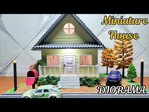 DIY Miniature House Diorama Making | Realistic DIY Tiny Home with Road, Cars & Lights