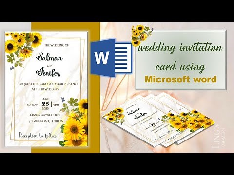 how to make a wedding invitation card on Microsoft word [ FREE TEMPLATE]