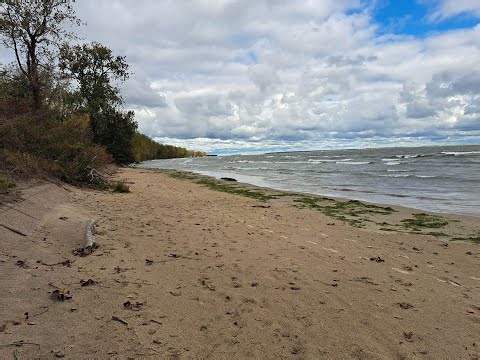 Hiking Along Lake Erie at East Harbor State Park, Marblehead Peninsula, Northern Ohio