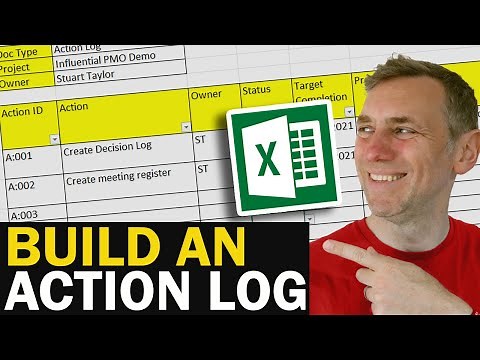 How to Make an Action Log with Excel - create an action list for your projects - Simple Tutorial