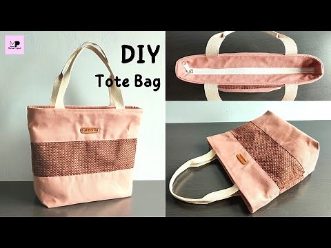 Easy Zipper Tote Bag Tutorial | Recessed Zipper Tote Bag