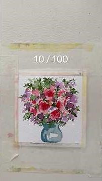 How to Paint a Beautiful Flower Pot with Watercolors